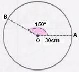 .17) Encontre a medida do comprimento do arco AB, indicado