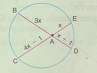 78,5%) 23) Dada a figura abaixo, determine o valor de x e y: 24)Na figura, determine as medidas das cordas BD e