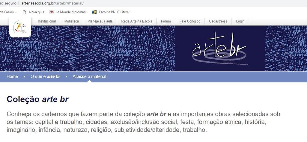 O site do Projeto: Aba