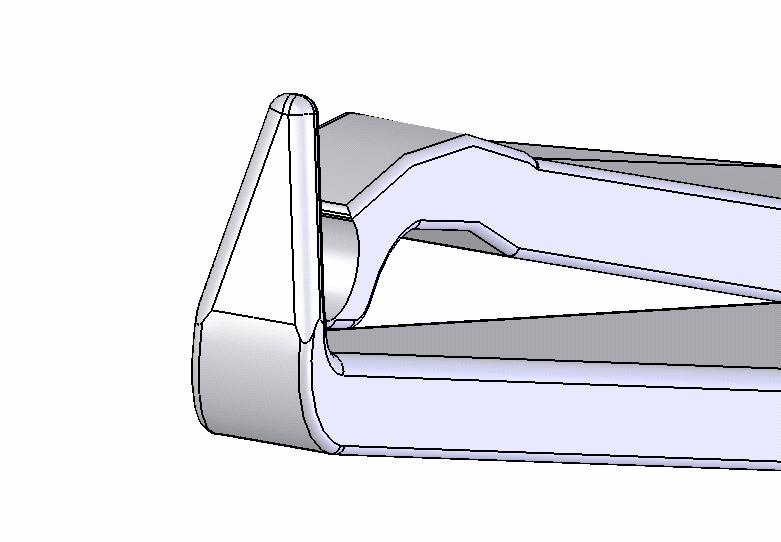 Figura 4 Pinça de insersão de ligadura elástica.