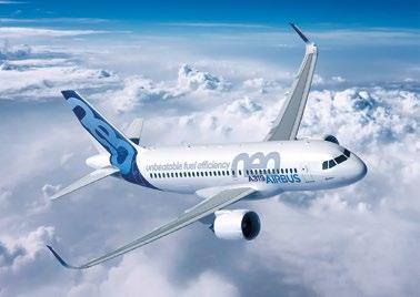 CORREDOR ÚNICO Airbus A319NEO A cabine da série A30 está desenhada para optimizar o conforto dos passageiros.