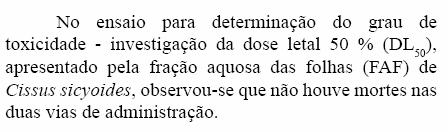 Estudos pré-clínicos - exemplo Estudos pré-clínicos - exemplo Planejamento do estudo: Objetivo do estudo: estudar a toxicidade As folhas são empregadas externamente contra o reumatismo, a cura de