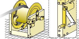 tambor. Existe também uma alocação fácil onde a manivela pode ser armazenada durante a operação de desenrolamento.