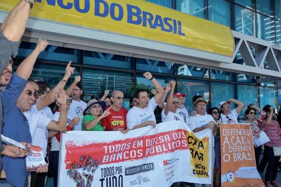 Em várias manifestações, o Sindicato dos Bancários do Ceará