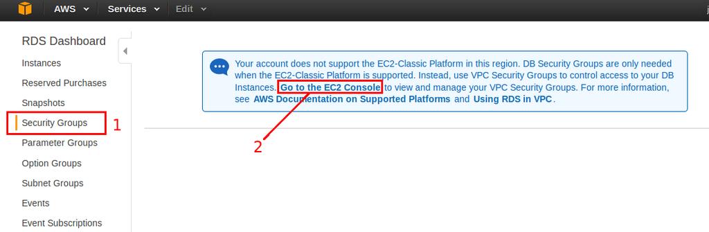 9. Antes de acessar o BD vamos configurar as regras de acesso. Para isto, vamos criar um novo grupo de acesso com as devidas permisões.