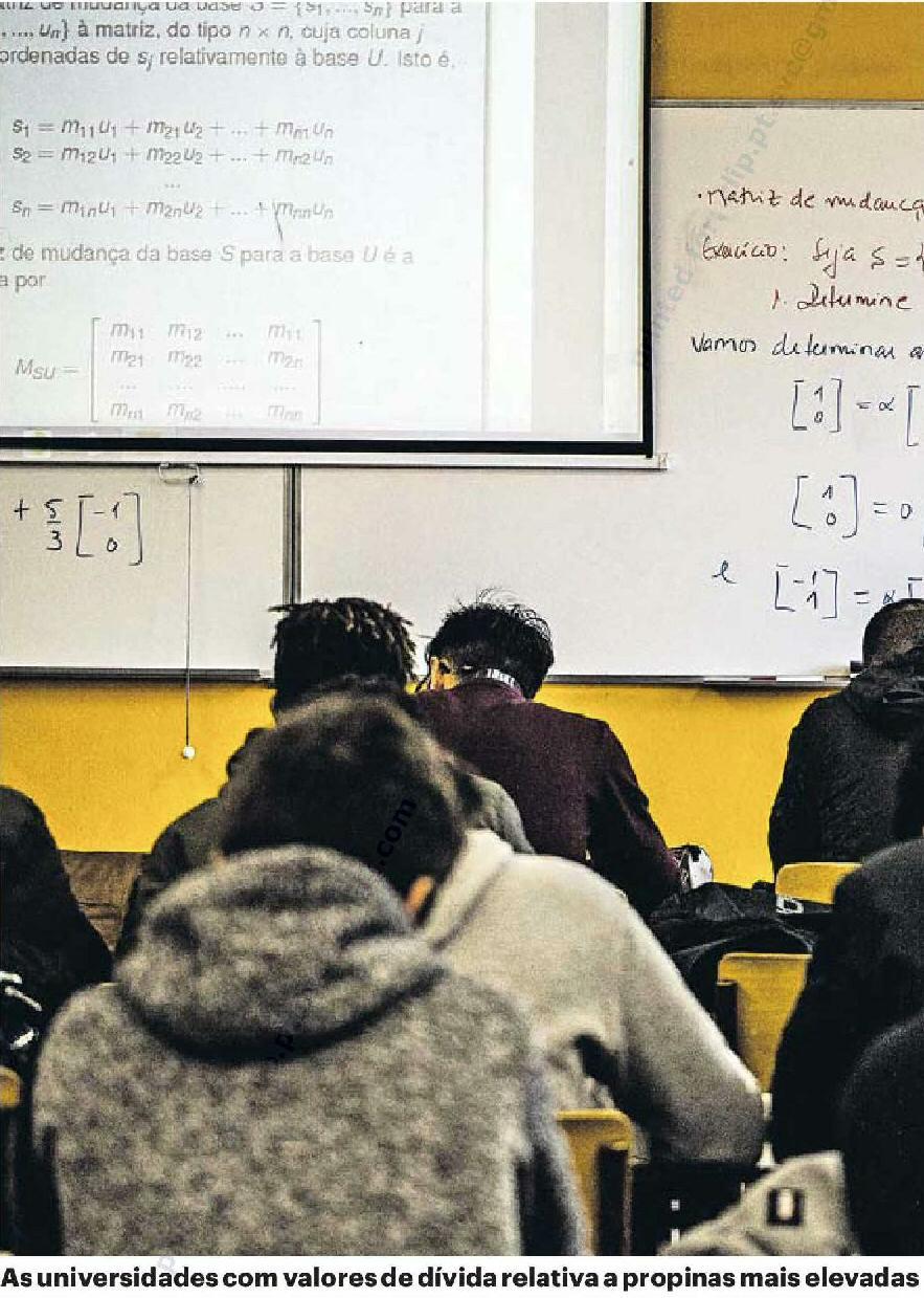 falta de pagamento por parte dos alunos tem-se