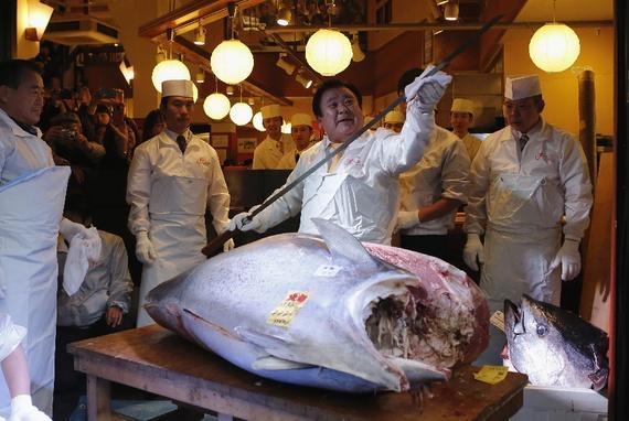 Tóquio: Mercado de Tsukiji (Jan/2013) Novo recorde: Atum (222kg)/USD 1,76 milhões (http://www.cbsnews.