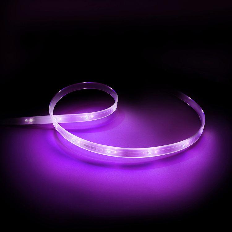 PHILIPS Luz ambiente branca e colorida Hue LIGHTSTRIP PLUS, BASE UE/REINO UNIDO Luz indirecta Possibilidades ilimitadas Adicione uma LightStrip Plus ao seu sistema Philips Hue