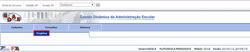 Manual do Usuário fl. 5 de 24 exibirá a nova palavra-chave cadastrada na listagem de palavras-chave. c) Excluir Palavra-chave Para excluir uma palavra-chave, basta clicar no ícone. 2.2 Consultas 2.2.1 Projetos Possibilita consultar ou incluir um novo projeto.