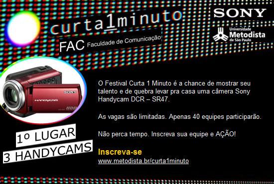 E-mail marketing enviado aos alunos como introdução ao processo do festival.