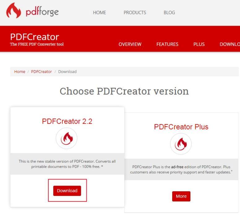 Para instalar o PDF Creator acesse o endereço: http://www.pdfforge.