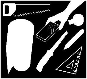 Ferramentas e materiais necessários: Serra tico-tico ou serra manual de dente fino,