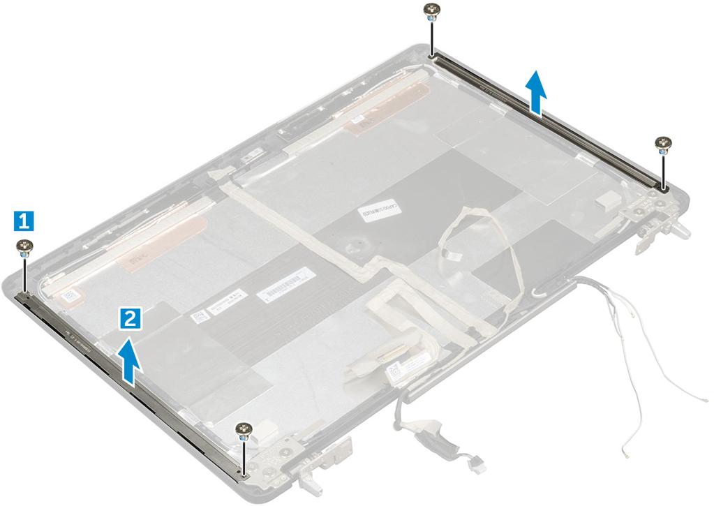 Suporte do ecrã Remover o suporte do ecrã NOTA: Para os sistemas sem função tátil, realize os seguintes passos. 1 Siga o procedimento indicado em Antes de trabalhar no interior do computador.