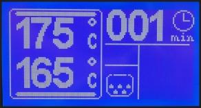 d) Para definir o tempo, acionar o botão. Da mesma forma que a temperatura, utilizar os botões e para aumentar ou diminuir respectivamente, conforme o valor desejado.