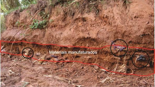 aproximada de 1m (Figura 11). Desde então, a feição erosiva tem-se ampliado lateralmente e verticalmente, chegando em alguns pontos à uma profundidade de 4m.