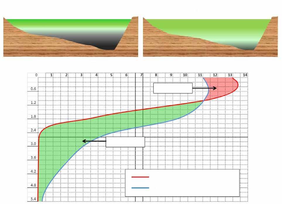 Viveiro estratificado Concentração de oxigênio (mg/litro) Viveiro após duas horas de circulação de água Circulação Espécies em marinhas viveiros na e açudes Galícia Perda de O 2 Profundidade (m)