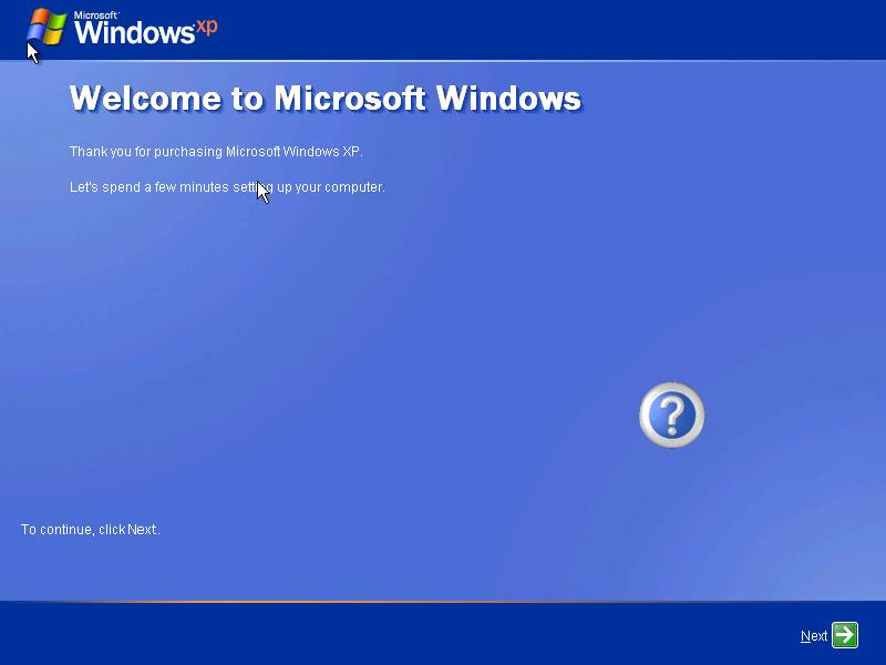 Passo 8 A tela "Bem-vindo ao Microsoft Windows" será exibida.