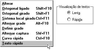 A modificação de coordenadas por grade só é feita se o ponto for definido visualmente, com o botão <B1> do mouse.