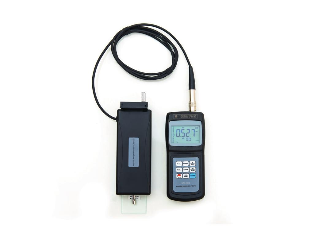 Rugosímetros Portáteis MTK-1400 MTK-1402 (com saída Bluetooth) Unidade de medição destacada da unidade de leitura 4 parâmetros: Ra, Rz, Rq e Rt, todos calculados em uma única medição Faixa de