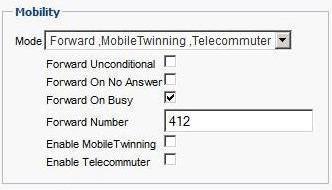 7.5.3 Mobilidade - Encaminhar Neste modo, as suas chamadas podem ser encaminhadas para outro número que definir.