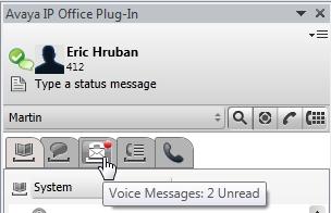 Plug-in do Microsoft Outlook: Visão geral rápida Visualizar mensagens de correio de voz não lidas e chamadas Você pode pausar o