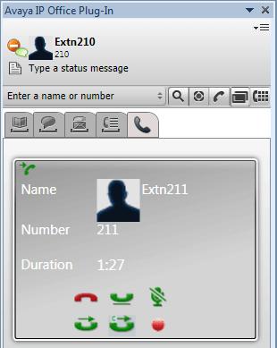 Plug-in do Microsoft Outlook: Funções de chamada 13.7.2 Atender uma chamada Para atender uma chamada: 1.
