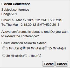 Chamadas de conferência: Agendamento de conferência 4.13.