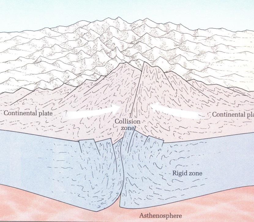 Colisão de Placas 1. Continental - continental Como conseqüências dessa interação tem-se a formação:.