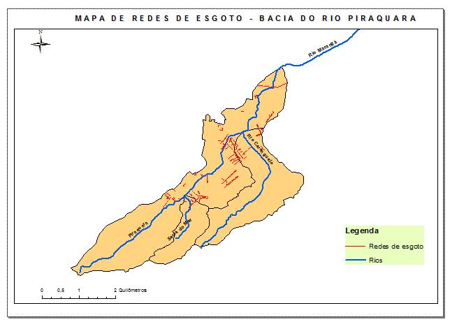 3.2 Esgotamento Sanitário O crescimento da população da bacia do rio Piraquara não foi acompanhado da infraestrutura de saneamento, com coleta e tratamento adequado dos efluentes.