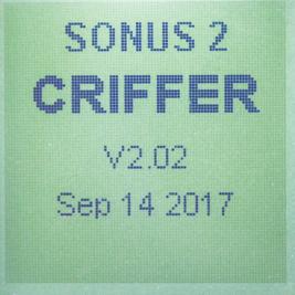 Nome do dosímetro de ruído: SONUS 2 Fabricante: CRIFFER (versão do firmware) V2.