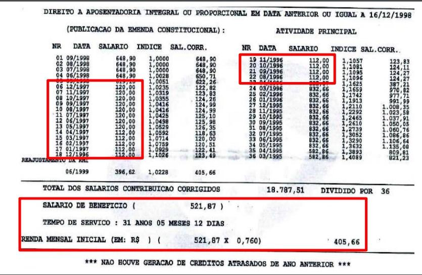 Ex.: Benefício concedido em 09/08/1999 Logo, antes da Lei 9.