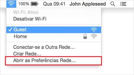 Preferências de rede Rede avançado Configurações de rede Deve-se observar o endereço IP, máscara de sub-rede e roteador (gateway).