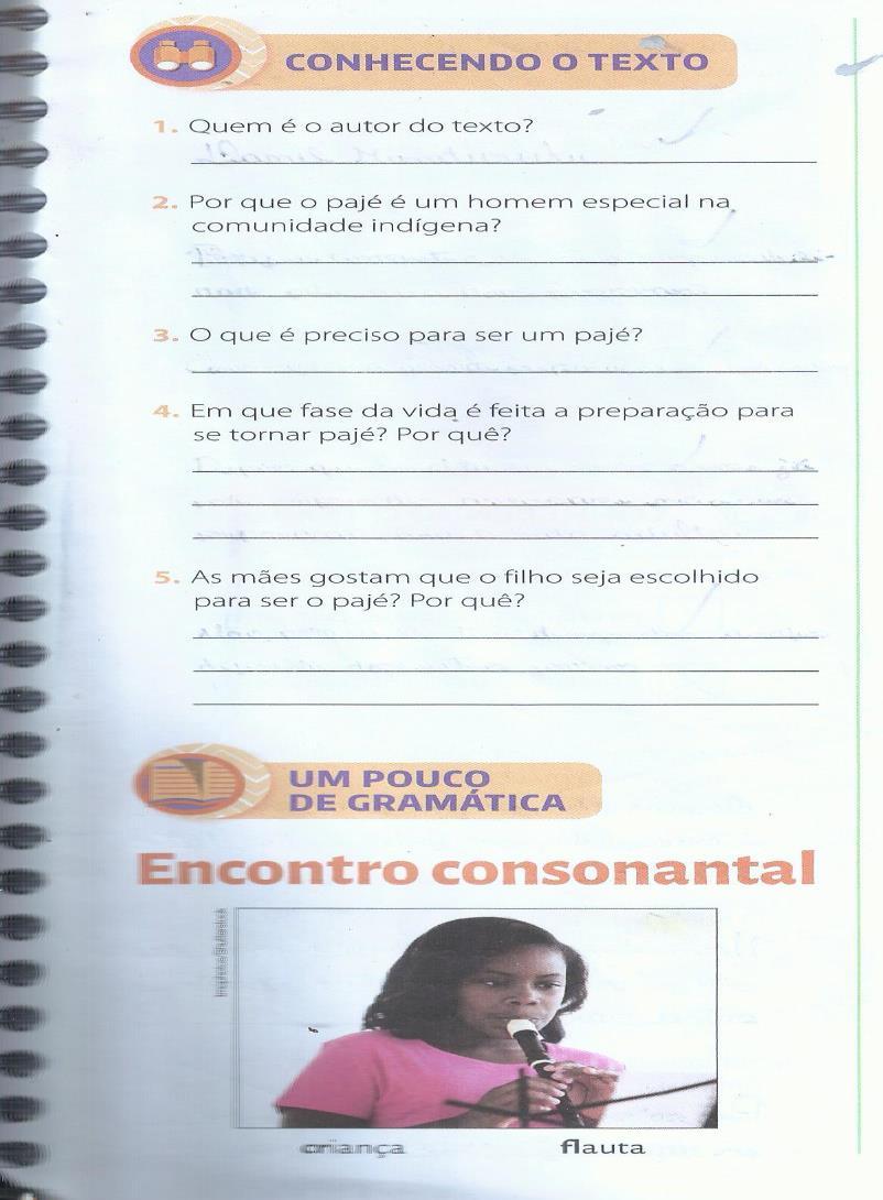 Figura 2. Nos dois textos iniciais há uma unidade temática que aborda a cultura indígena fato que não se percebe nos textos seguintes que possuem temáticas totalmente independentes e fragmentadas.