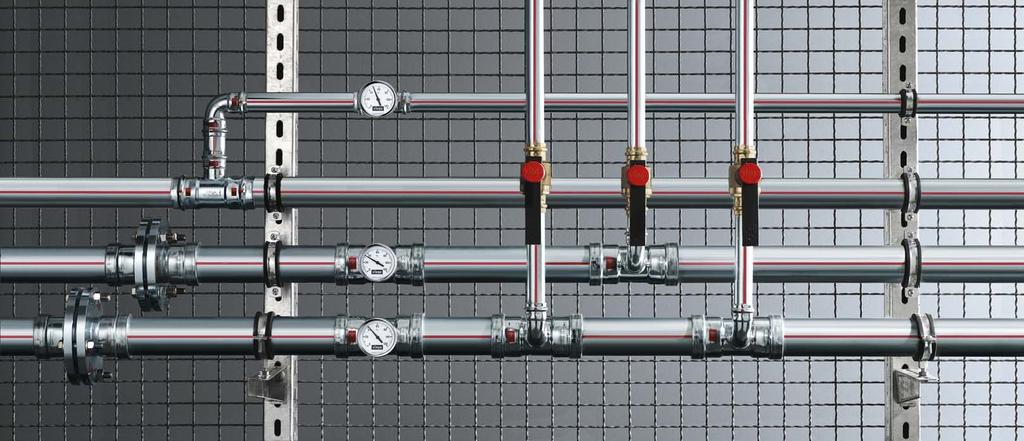 Áreas de aplicação O sistema de acessórios de prensar Prestabo é a alternativa económica para todas as instalações de aquecimento, circuitos de arrefecimento fechados e equipamentos de ar comprimido.