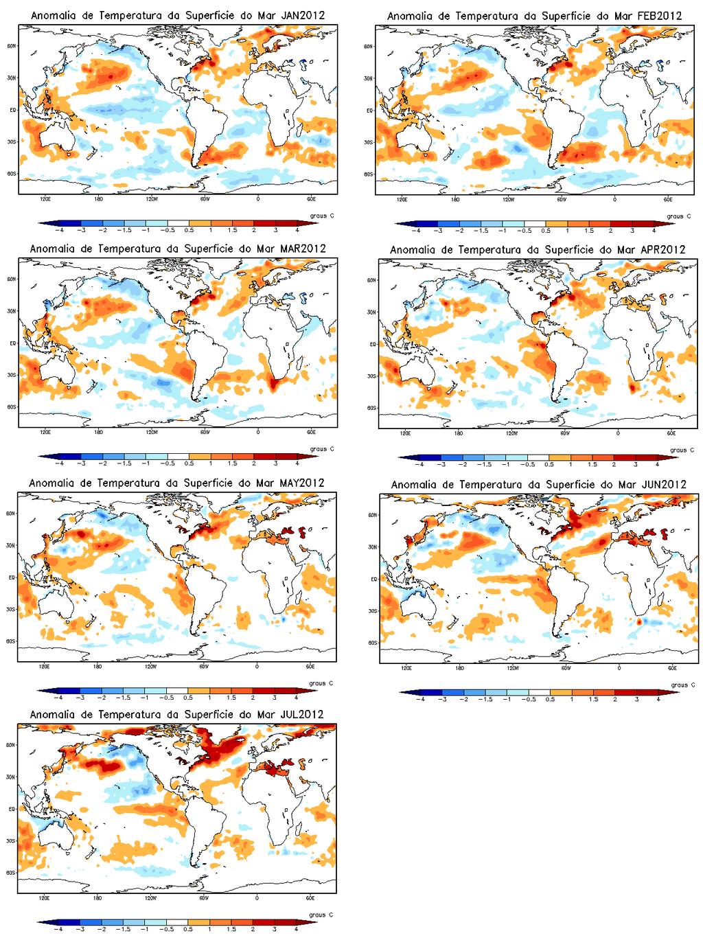 O presente ano de 2012, que não se caracteriza, ainda, como um ano de El Niño, embora esteja caminhando para tal, já apresenta possível desenvolvimento de condições para tal fenômeno.