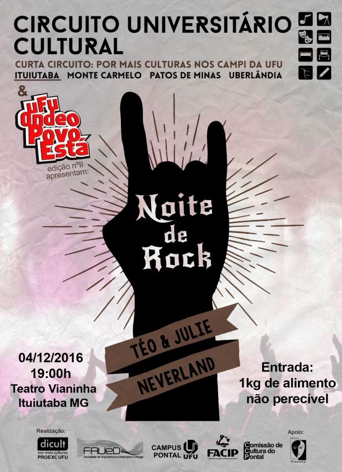 DEZEMBRO 2016 UFU onde o povo está, apresenta: Noite de Rock O Projeto UFU Onde o Povo Está é uma iniciativa que se