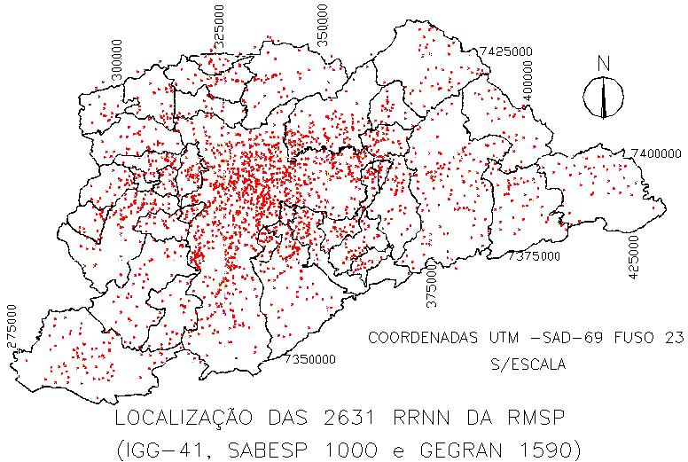 137 CAPÍTULO - 7 DIFERENÇAS ENTRE AS REDES ALTIMÉTRICAS A Região Metropolitana de São Paulo possui uma série de redes altimétricas não coerentes entre si.