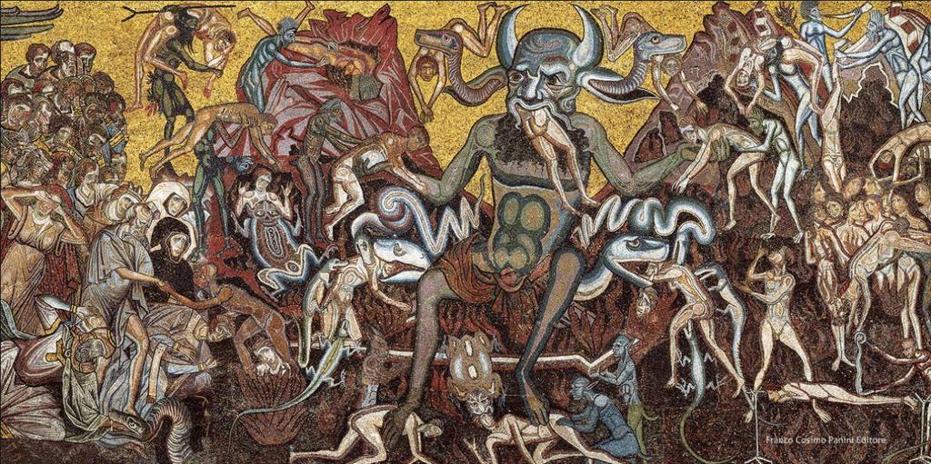 Coppo di Marcovaldo, Satanás (detalhe).