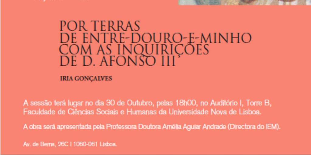 Afonso III", de Profª Doutora Iria Gonçalves.