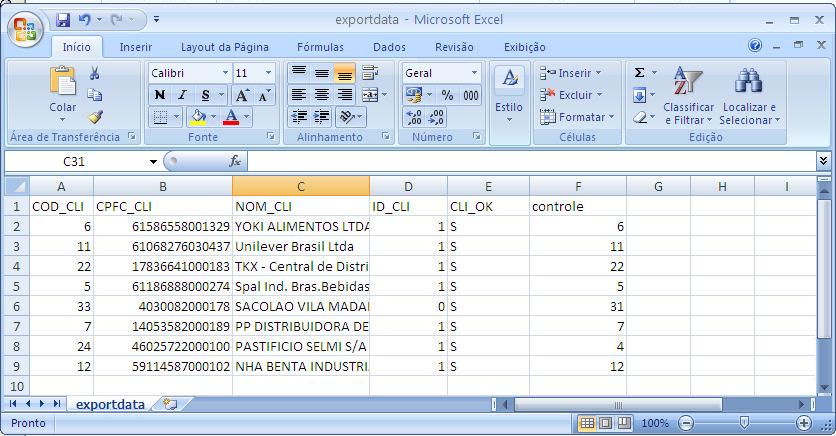 11 9. Export to PDF Exportar como PDF: O sistema exporta/salva o dados atuais no formato Portable Document Format (PDF), este
