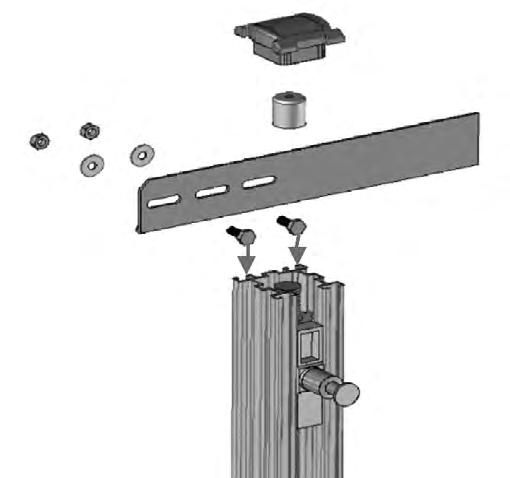 Para instalação do equipamento, siga os passos citados abaixo: 1º Passo: O eixo do portão deverá estar na altura compreendida entre 100 mm e 300 mm, abaixo