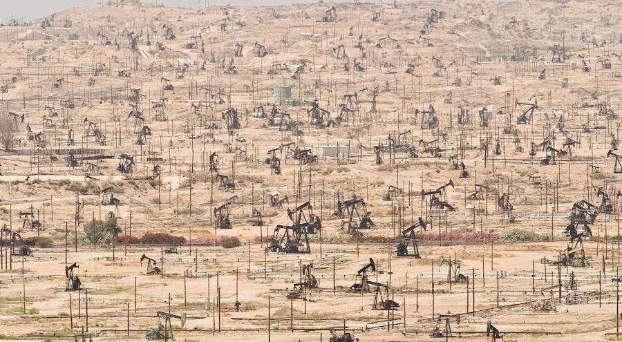 The Kern River Oil Field in California.
