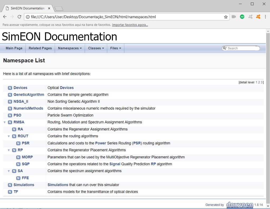 documentação gerada aberta no navegador. Figura 08 8.