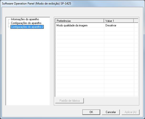 Capítulo 8 Configurando o [Modo de exibição] Configure o Software Operation Panel para [Modo de exibição] através do seguinte procedimento: 1 Configure a senha.