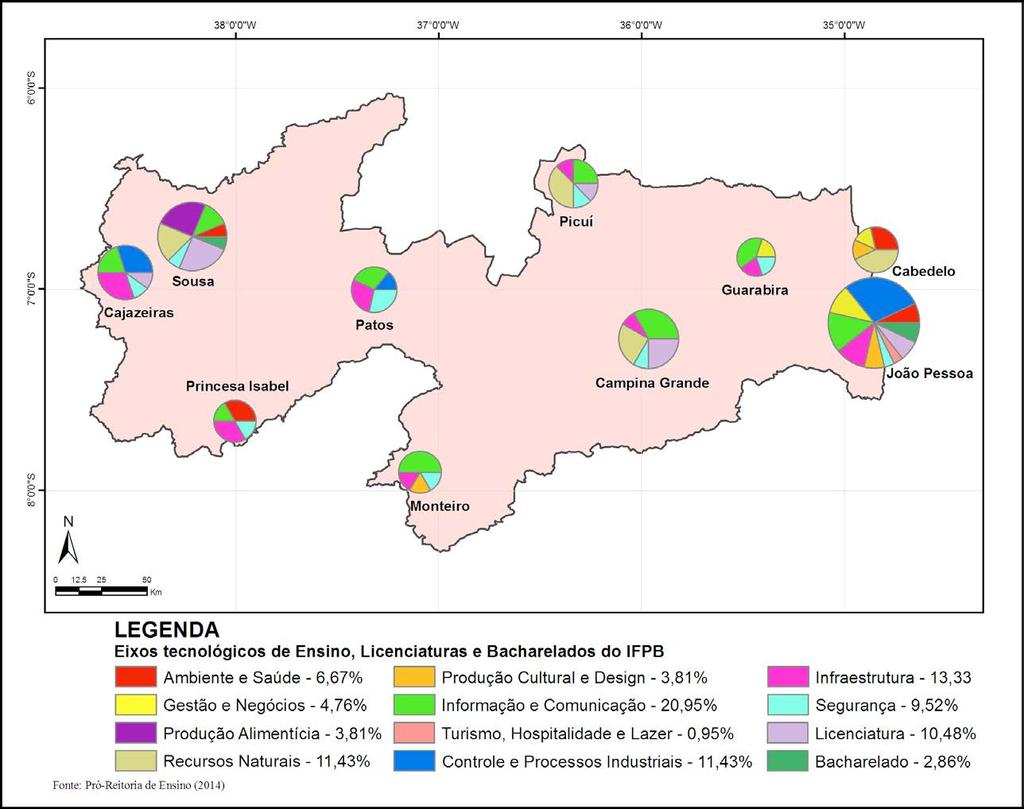 Para a composição dos mapas foram utilizados dois arquivos no formato shapefile, obtidos no site da Agência Executiva de Gestão das Águas do Estado da Paraíba (AESA), sendo um com o contorno do