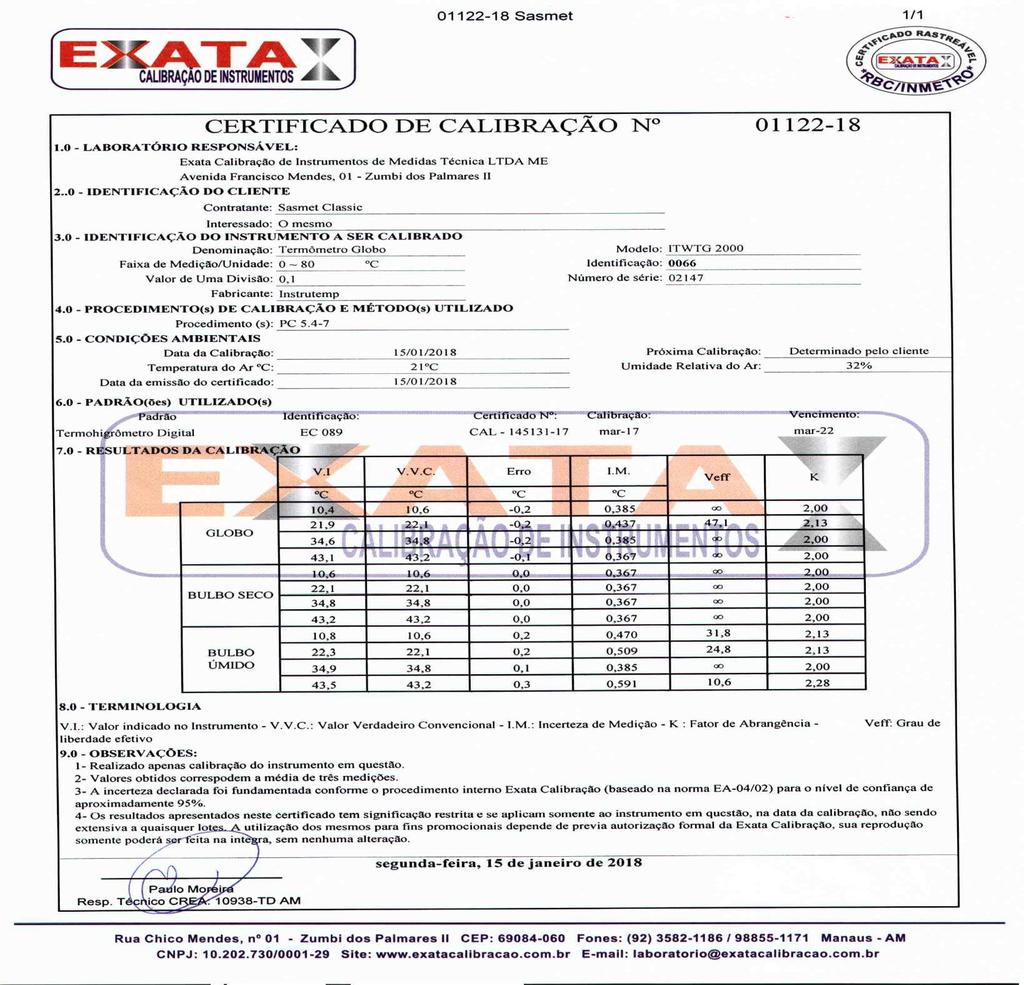 - MARÍTIMO Revisão: 03 Página 14 de 35 Emissão: 30/09/2018 ANEXO 01 - CERTIFICADOS DE