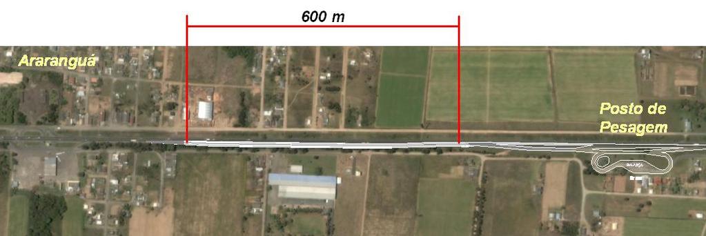 Identificação de Sistemas de Pesagem em Movimento 58 ESPECIFICAÇÕES DA PISTA DE TESTE A pista experimental está localizado no segmento compreendido entre o km 417,9 e km 418,8 da BR-101, no perímetro