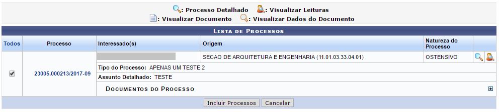 Após inserir, na lista de Processos Informados para Arquivamento, todos os processos desejados, clique em Confirmar Arquivamento para prosseguir com