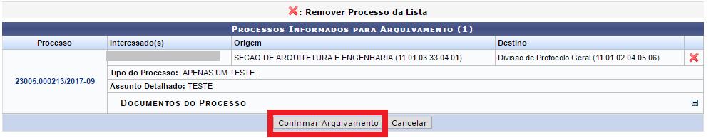 O sistema o direcionará para a página abaixo: Caso deseje, informe a Localização Física e Observação, clique em Confirmar para finalizar o