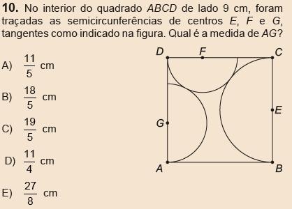 do item 10. As próximas duas figuras contemplam o enunciado, as alternativas e o gabarito oficial Figura 5.29: Item 10 da prova da OBMEP 2017, no nível 3. Figura 5.30: Gabarito oficial do item 10 da OBMEP 2017, no nível 3.